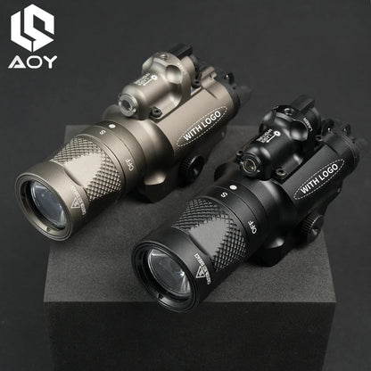 Tactical X400V Red Laser+LED White Flashlight Constant/Momentary X400U X400 Metal Hanging Scout Light Hunting Accessory