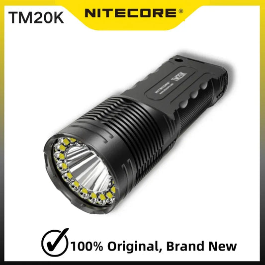 TM20K 20000 Lumen Tactical Searchlight Flashlight Built-in 9600mAh Rechargeable Battery