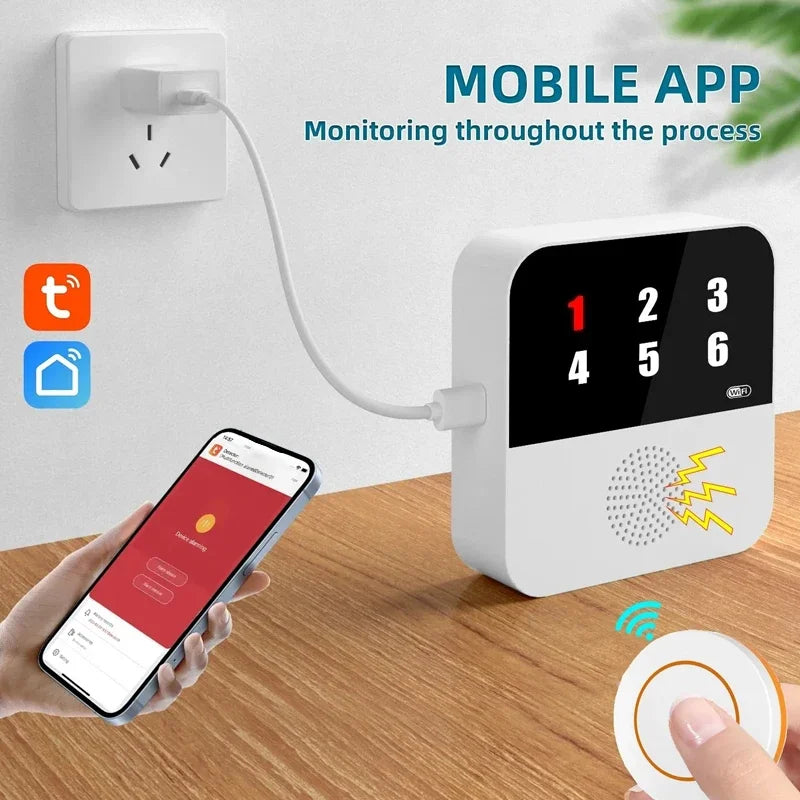 Tuya Smart WiFi Elderly Caregiver Pager SOS Call Button