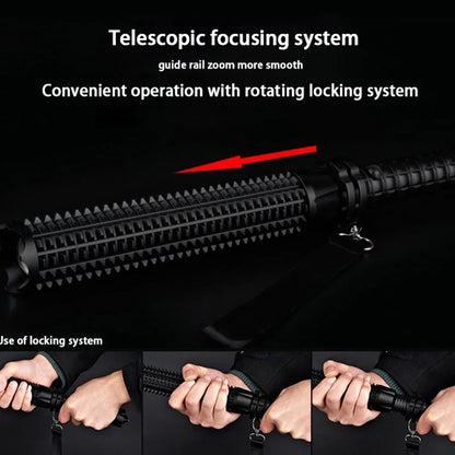2025 LED Flashlight Aluminum Alloy Extendable Baton
