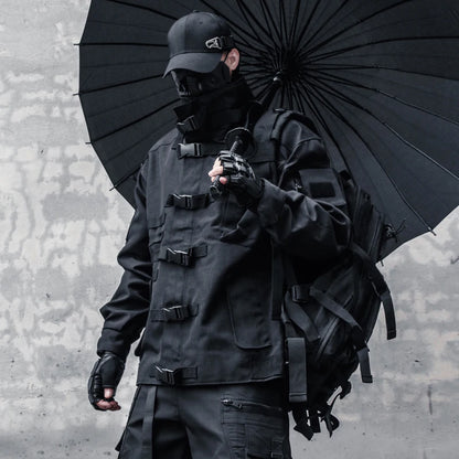 Tactical Techwear  Cargo Jacket Mens Outdoor Sport Functional Windbreaker