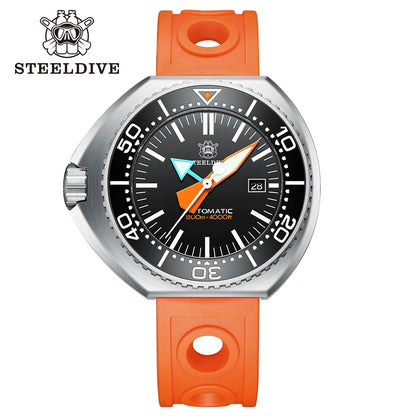 STEELDIVE SD1985 Japan Movement 1200M Waterproof Left-Crown Watch Sapphire Glass Automatic Mechanical Diving Date Watch for Men