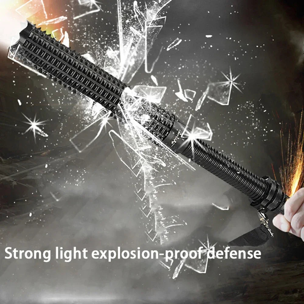 2025 LED Flashlight Aluminum Alloy Extendable Baton
