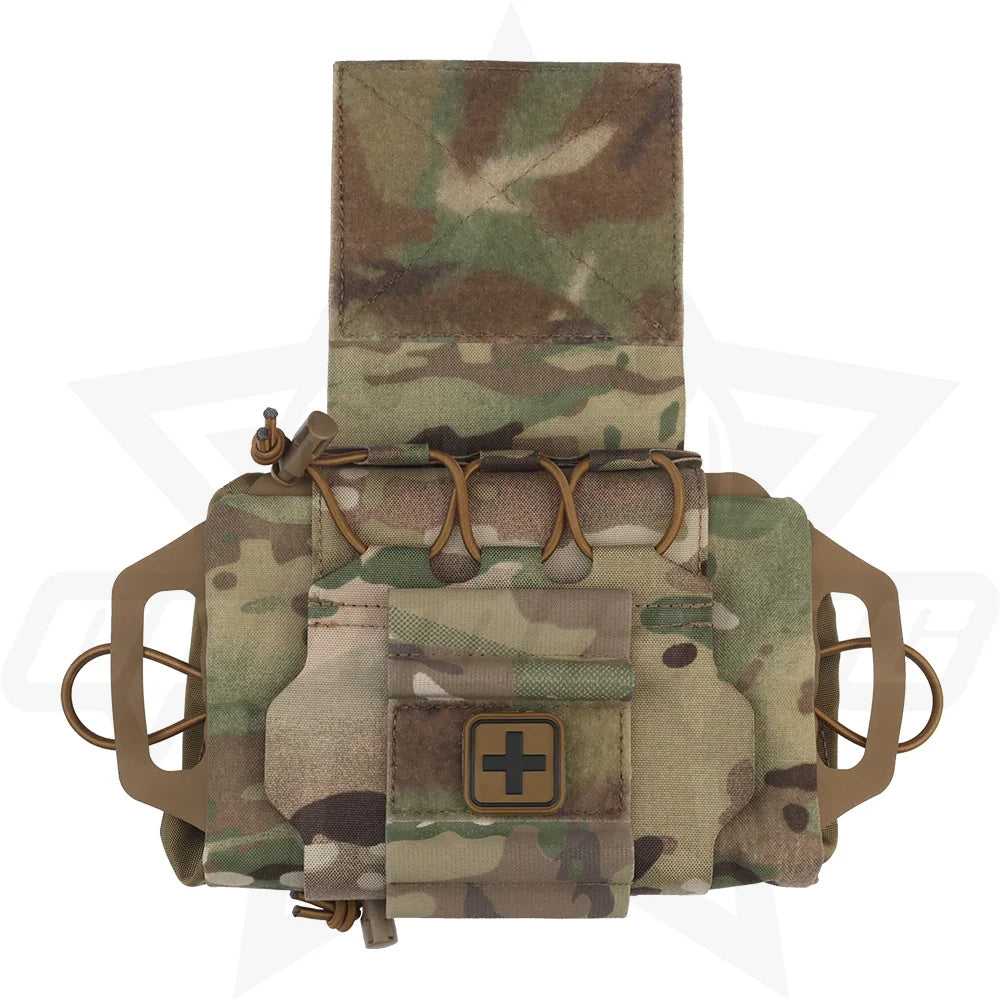 OphidianTac Outdoor First Aid Bag Rapid Deployment IFAK Kits Medium Emergency MOLLE Medical Pouch for Hunting Vest Accessories