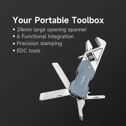 Multi-functional Wrench Multi-tool Portable Folding Tools Adjustable Spanner EDC Tools