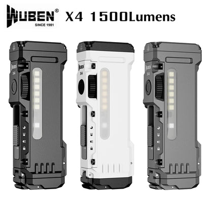 X4 EDC Flashlight 1500 Lumens  RGB Torch