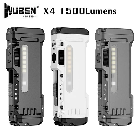 X4 EDC Flashlight 1500 Lumens  RGB Torch