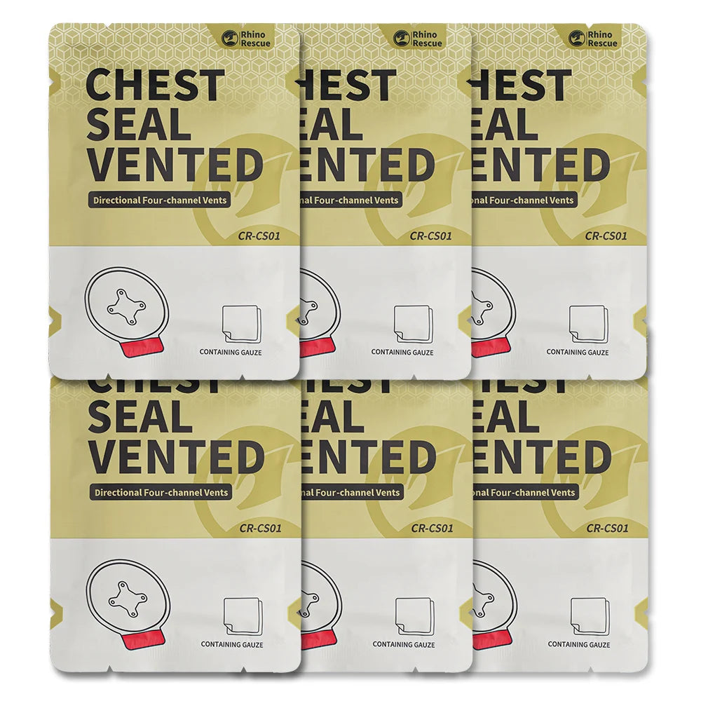 RHINO RESCUE Vent Chest Seal Twin Pack,Trauma Dressing Kit