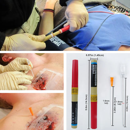 Rescue Pneumothorax Needle Trauma Medical Chest  Needle 50g Needle Decompression.