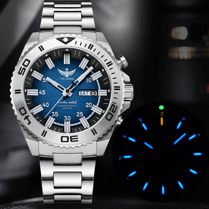 V1035 44mm Men Diving Watc Kinetic Energy Watch 100m luminous Japan PX83 Sapphire