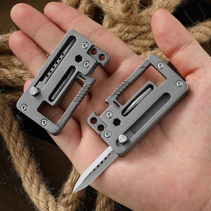 5 IN 1 Titanium Alloy Keychain Folding Multifunction EDC Tool