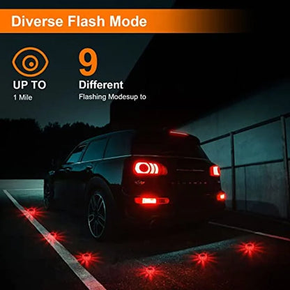 3 Pack LED Road Flares Flashing Emergency Warning Light
