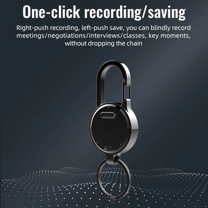 32GB Keychain Mini Voice Recorder Activated Sound Professional HD Noise Reduction Digital Dictaphone