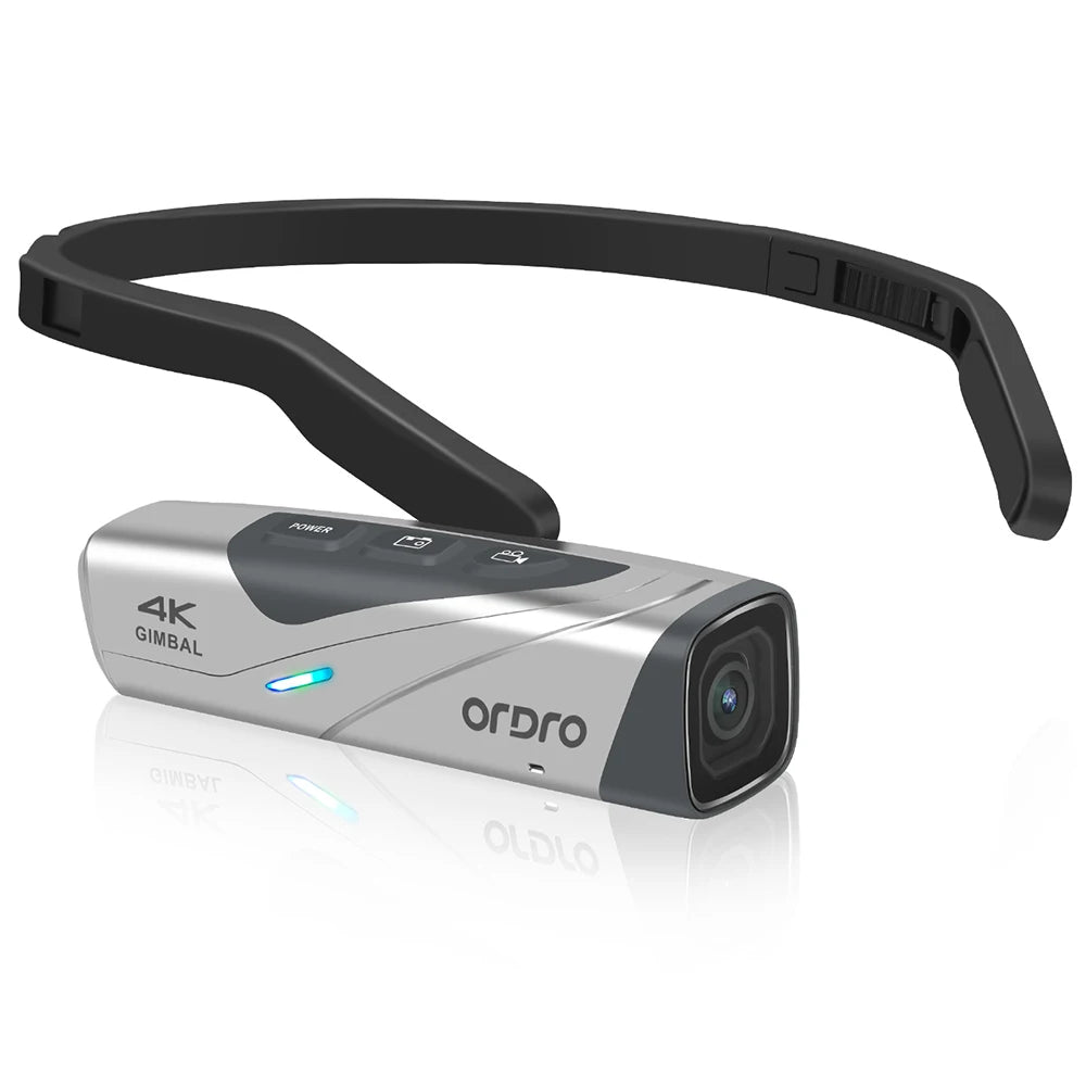 ORDRO EP8 4K 60fps Video Camera Head Wearable Digital Camcorder for Youtube Professional 2-Axis Gimbal Stabilization Vlog Camera