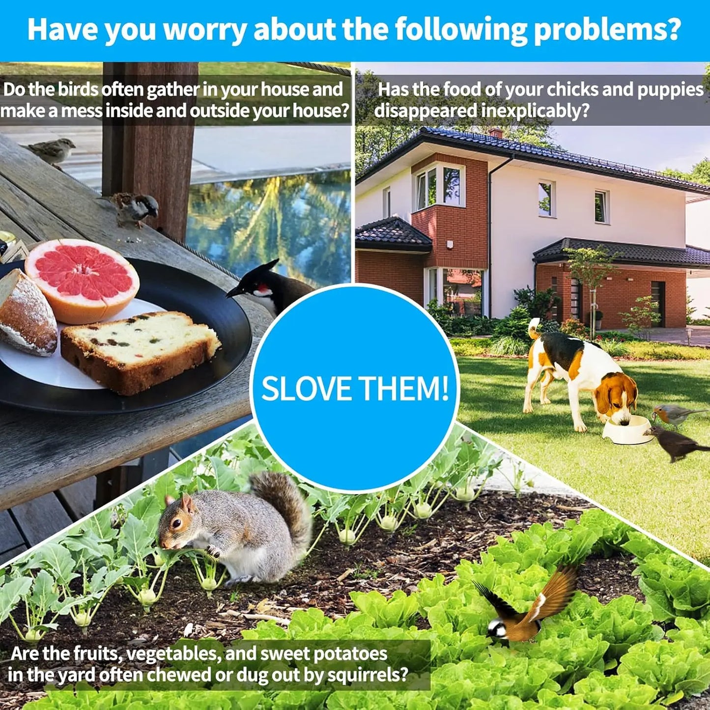 AI Smart Bird Control Repellent for Farmland and  Airports