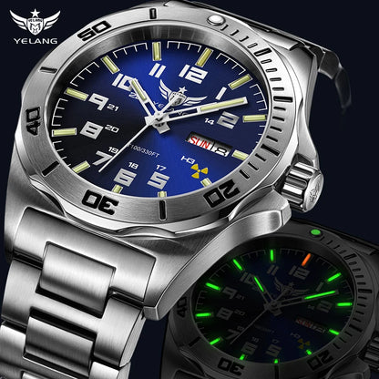 V1019 Brand 44MM Men Watch NH36 100M PROFESSIONAL Deep Diving  Automatic Watch Sapphire Lens