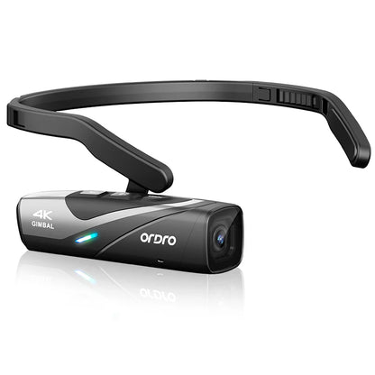 ORDRO EP8 4K 60fps Video Camera Head Wearable Digital Camcorder for Youtube Professional 2-Axis Gimbal Stabilization Vlog Camera