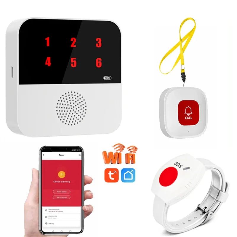 Tuya Smart WiFi Elderly Caregiver Pager SOS Call Button