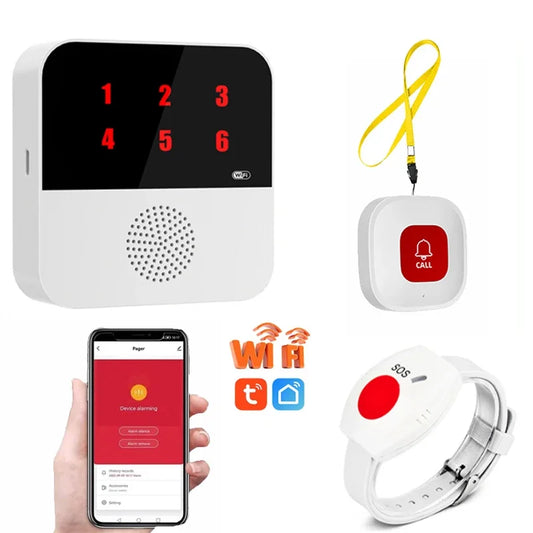 Tuya Smart WiFi Elderly Caregiver Pager SOS Call Button