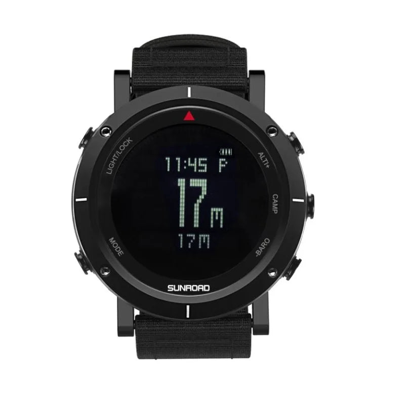 SUNROAD FR853B Series Outdoor Mountain Climbing Off-Road Fishing Calorie Watch COMPASS+World TIME+SUNRISE+BAROMETER+ALTITUDE