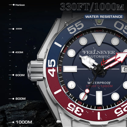 FeelNever New Top brand Men Luxury Watch 1000m