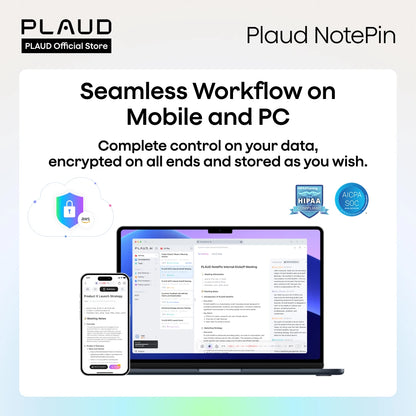 PLAUD NotePin Wearable AI Voice Recorder, a security officers report note taker.
