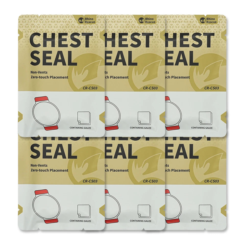 RHINO RESCUE Vent Chest Seal Twin Pack,Trauma Dressing Kit