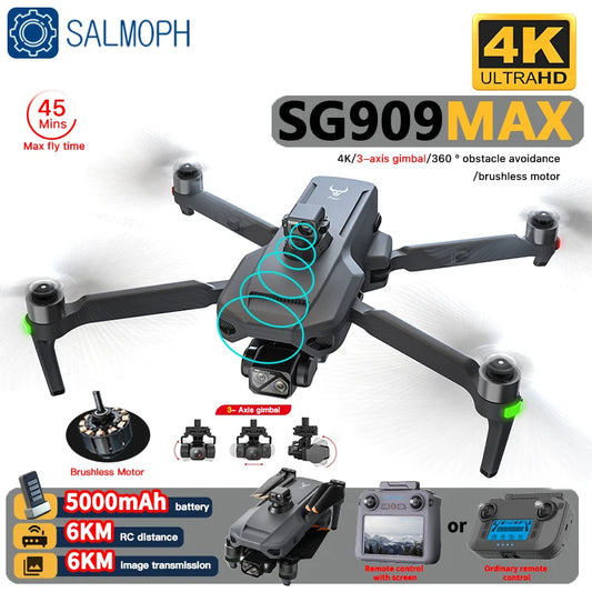 ZLL SG909 SG909MAX GPS Professional Drone With 4K Camera 3-Axis Gimbal 360 Obstacle Avoidance Touch Screen FPV