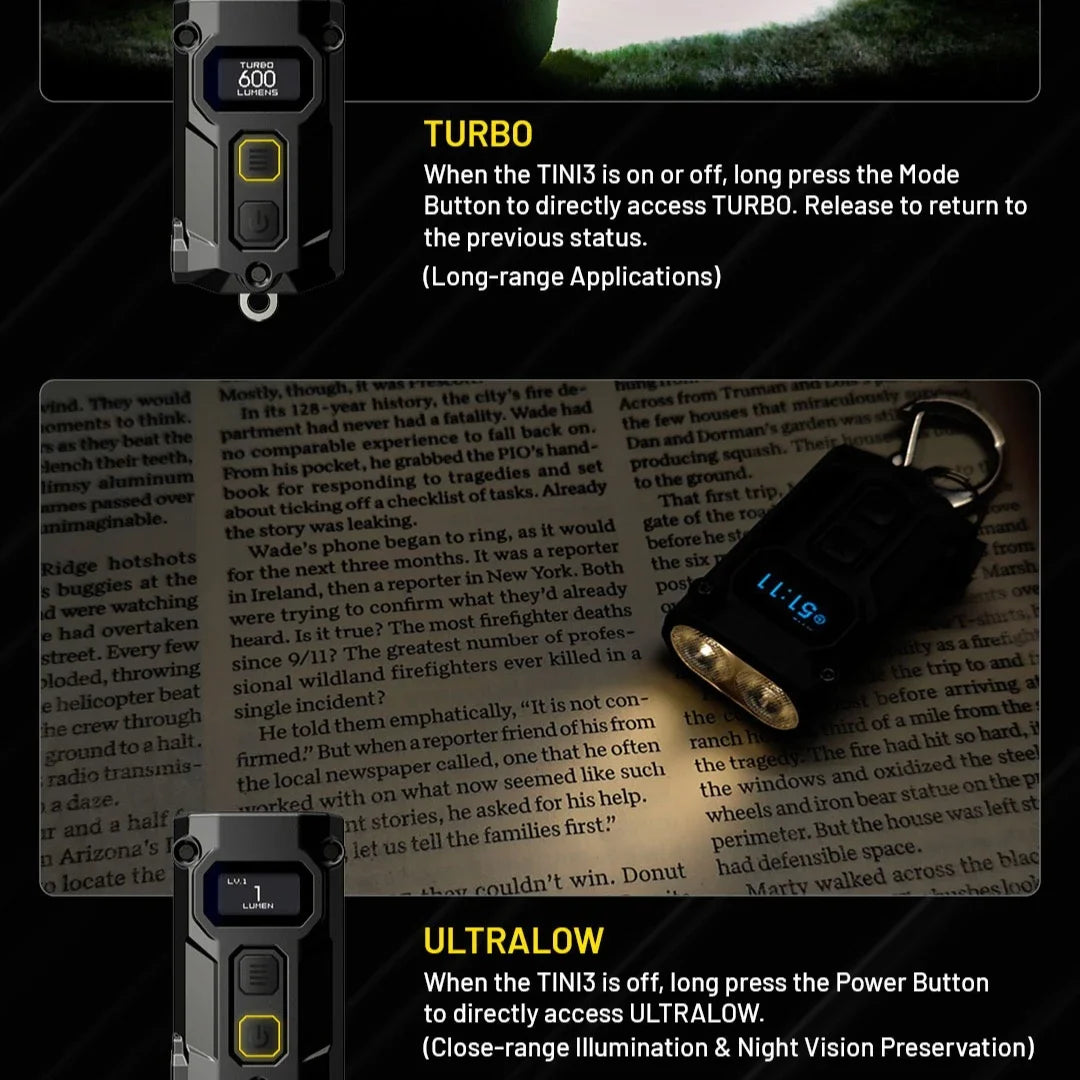 Nitecore TINI3 Keychain Flashlight 2025 Pocket Flashlight