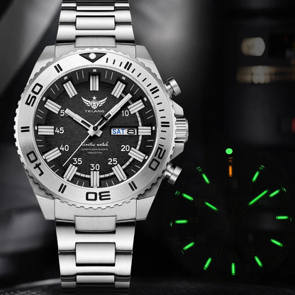 V1035 44mm Men Diving Watc Kinetic Energy Watch 100m luminous Japan PX83 Sapphire