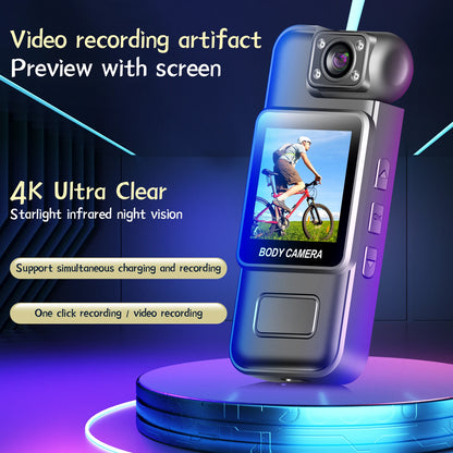 Ultra HD 8K Wifi Camera Digital Video Mini Portable/ Handheld Law Enforcement Recorder 180° Rotatable Lens