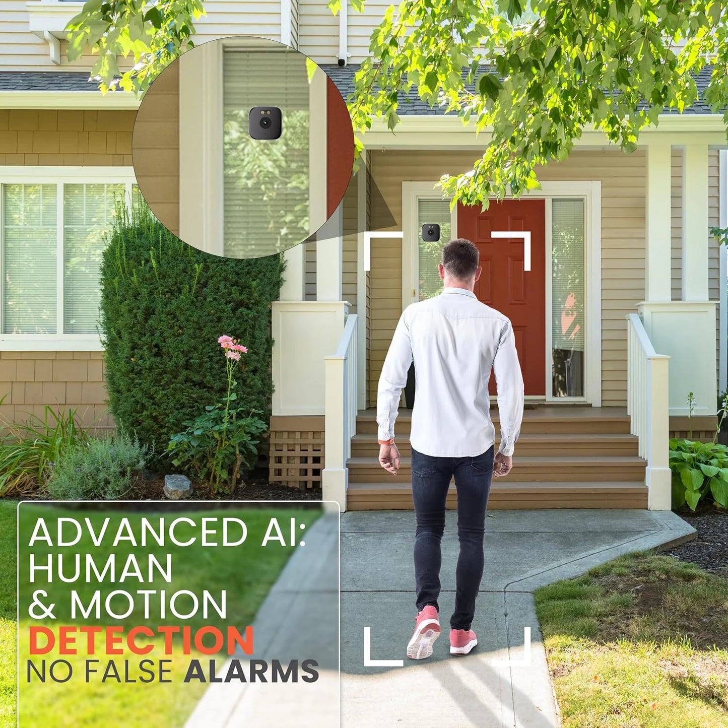 2PCS Window Camera - Replaces Outdoor Cameras | 2.4/5GHz Wi-Fi | 3MP Resolution | Full-Color Night Vision Through Window |