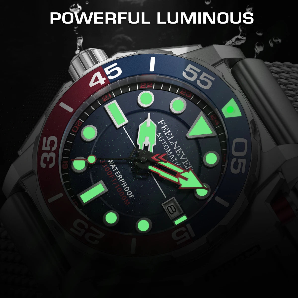 FeelNever New Top brand Men Luxury Watch 1000m