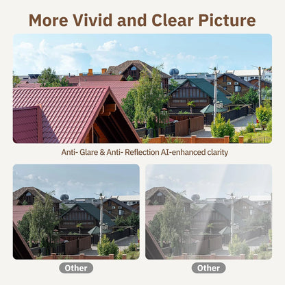 2PCS Window Camera - Replaces Outdoor Cameras | 2.4/5GHz Wi-Fi | 3MP Resolution | Full-Color Night Vision Through Window |