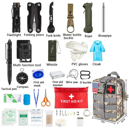 Survival First Aid Kit Survival Full Set Molle Emergency Kit