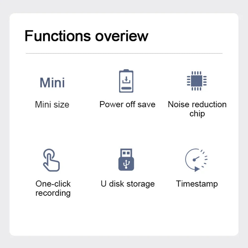 Mini Voice Activated Recorder Digital Audio Recording Keychain Device Wearable Sound Professional Micro Dictaphone
