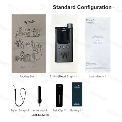 HYTERA S1 Pro DMR UHF Two-way Radio NVOC Encryption