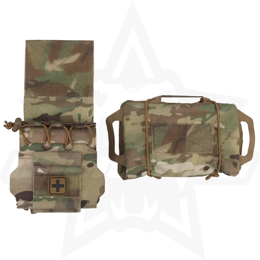 OphidianTac Outdoor First Aid Bag Rapid Deployment IFAK Kits Medium Emergency MOLLE Medical Pouch for Hunting Vest Accessories