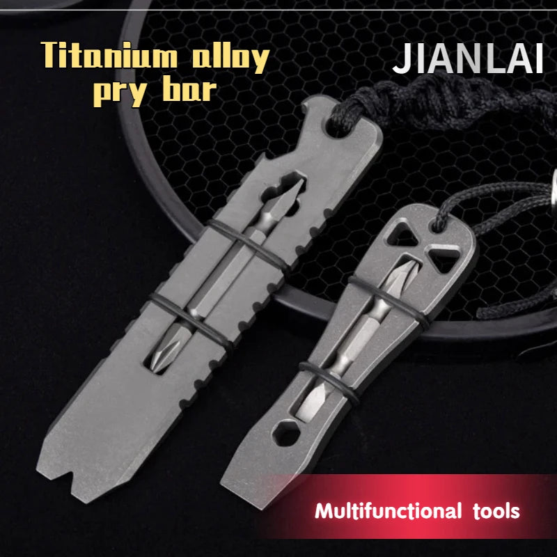 NEW mini Titanium alloy pry bar outdoor EDC multifunctional pry bar