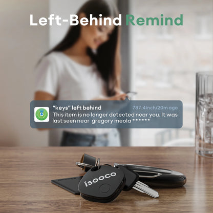 1/2/3/4pcs isooco Mini Car Locator Anti-lost Wallet Keychain Smart Tag Bluetooth Tracker Key Item Finder Use Find My (IOS Only)