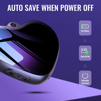 Heart Shape Voice Activated Recorder Timing Micro Recording Pendant Mini Voice Recorder HD Noise Reduction Audio Sound Recorder