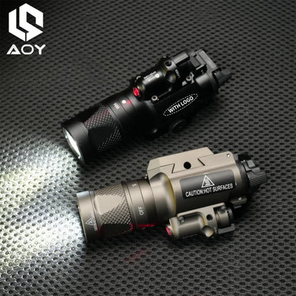 Tactical X400V Red Laser+LED White Flashlight Constant/Momentary X400U X400 Metal Hanging Scout Light Hunting Accessory