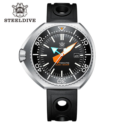 STEELDIVE SD1985 Japan Movement 1200M Waterproof Left-Crown Watch Sapphire Glass Automatic Mechanical Diving Date Watch for Men