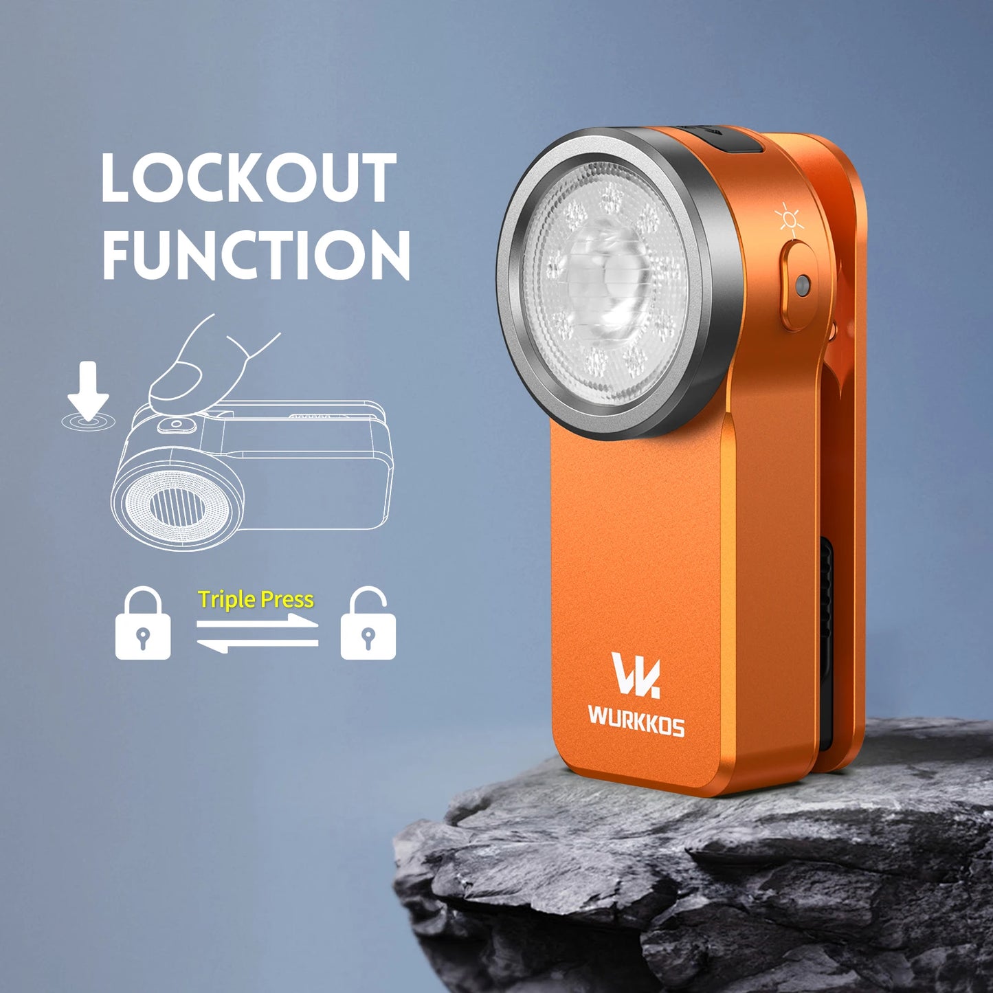 HD03 Clip Light 680LM USB C Rechargeable Pocket Flashlight