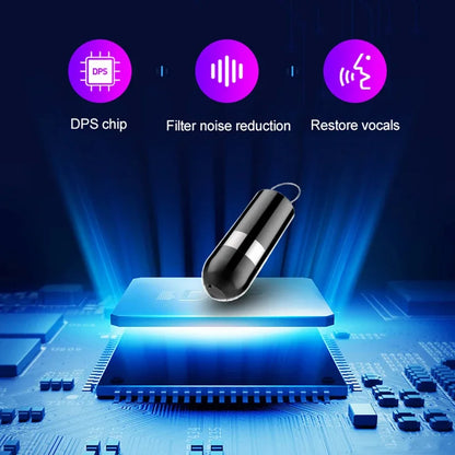 Mini Voice Activated Recorder Digital Audio Recording Keychain Device Wearable Sound Professional Micro Dictaphone