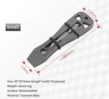 NEW mini Titanium alloy pry bar outdoor EDC multifunctional pry bar