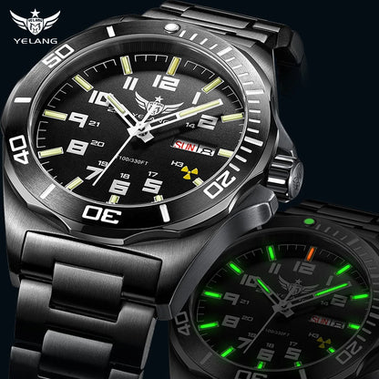 V1019 Brand 44MM Men Watch NH36 100M PROFESSIONAL Deep Diving  Automatic Watch Sapphire Lens