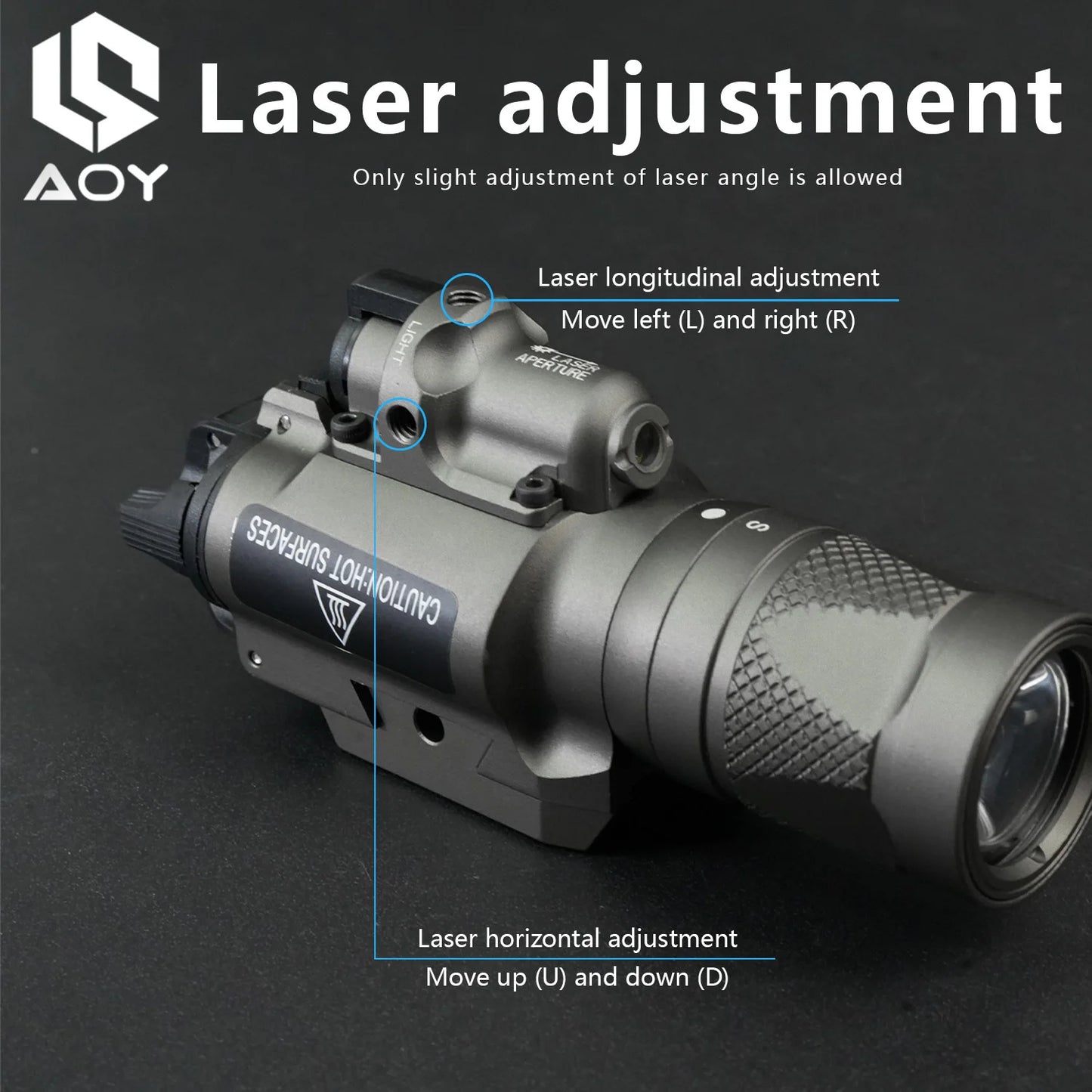 Tactical X400V Red Laser+LED White Flashlight Constant/Momentary X400U X400 Metal Hanging Scout Light Hunting Accessory