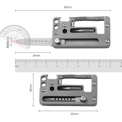 5 IN 1 Titanium Alloy Keychain Folding Multifunction EDC Tool