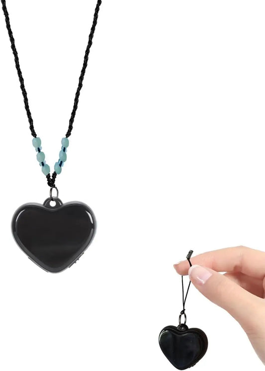 Heart Shape Voice Activated Recorder Timing Micro Recording Pendant Mini Voice Recorder HD Noise Reduction Audio Sound Recorder